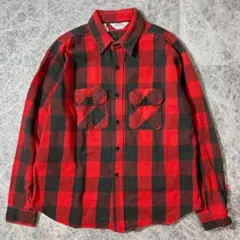 ファイブブラザー ヘビネル ブロックチェック 赤黒 XL 70s 80s USA