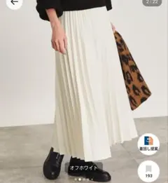 オペークドットクリップ イージープリーツスカート/ウールライク【美品】のサムネイル