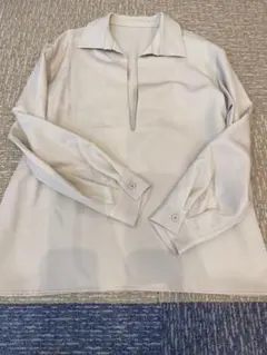 ABITOKYO ライトベージュ 長袖プルオーバーシャツ