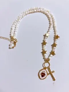 マザーオブパールの願いをこめたネックレス