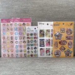 新品★ディズニー　シール　プリンセス　ウォーター　3D ストーン　5種セット