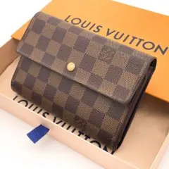 ルイヴィトン 折り財布 トレゾール エテュイ パピエ ダミエ 財布 三つ折り財布のサムネイル