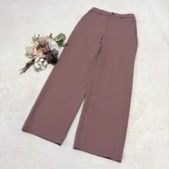 【ジーユー】GU カットソーカラースラックス パンツ ピンク M