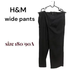 H&M ワイドパンツ ブラック 180/90Aのサムネイル