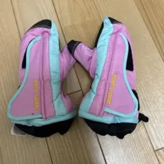 スキー用　100cm ピンク/水色　子供用　グローブ