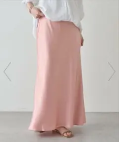 【SHENERY】ピンク サテンマーメイドスカート