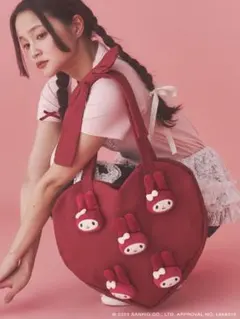 merry jenny My Melody heart tote bag