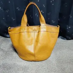 ニコアンド　ブラウン　レザートートバッグ