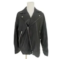 r.p.s アールピーエス【M】ライダースジャケット　黒　フェイクレザー