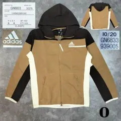 adidas パーカー O ダブル フルジップ ブラウン 茶 切替 新品タグのサムネイル