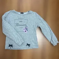BeBe 花柄トレーナー 130サイズ グレー