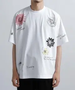 HARE グラフィティ 花柄 ビッグTシャツ オーバーサイズ 蝶 アート 半袖