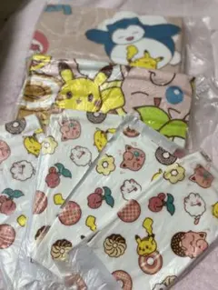 新品未使用タグ付 イッツデモ ポケモン ピカチュウ ハンドタオル 2枚