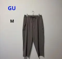 GUワイドアンクルイージーパンツMベージュ