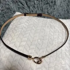 ブラウン合皮ベルト 金具付き
