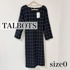 新品❤️TALBOTS タルボット チェック柄ワンピース size0 7部丈