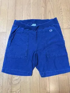 美品　チャンピオンリバースウィーブ ハーフパンツ　インディゴのサムネイル