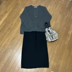 ★グレー黒タイトスカートコーデセット2,699⇨2,222円