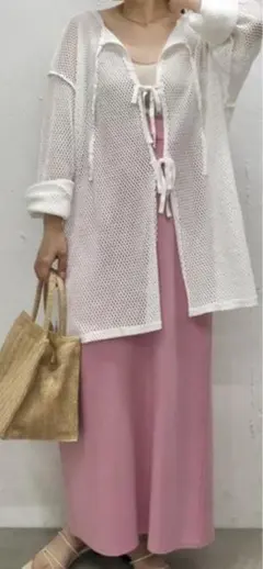 メッシュ 2WAYオーバーカーディガン