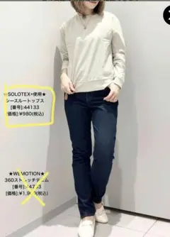 新品未使用 WORKMAN SOLOTEK シースルートップス ベージュLLのサムネイル