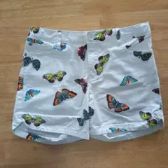 ショートパンツ GAP　蝶柄　白地