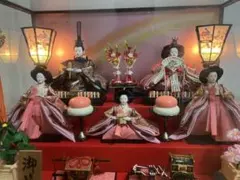 時代 雛御殿 雛道具 雛人形 セット 大正 昭和 木箱 蒔絵 - メルカリ