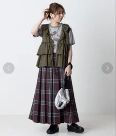 FREAK'S STORE フリークスストア　デニム　ティアード　フリル　ベスト