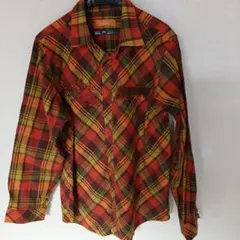 On Side チェック柄 長袖シャツ