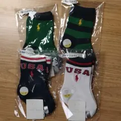 ラルフ・ローレン キッズ靴下 4足セット 9-11cm