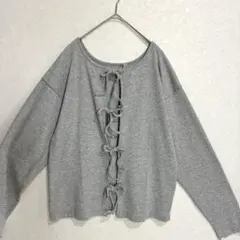 ♡ehka sopo♡前後2WAYカットカーディガン　リボン　Ｆのサムネイル