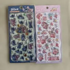 スティッチ　カービィ プチドロップステッカー2枚セット