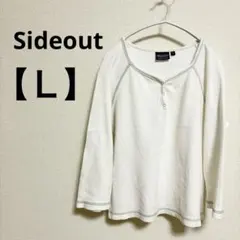 Sideout 【L】サイズ ホワイト 長袖Tシャツ