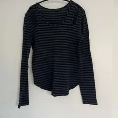 JEANASIS 肩開き ボーダー 長袖 カットソー F