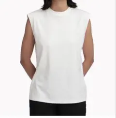 Theory カットソー　ノースリーブ　ホワイト