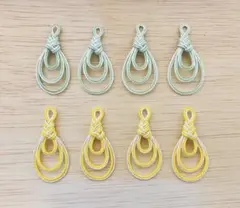 No.62】水引パーツ みょうが結び 8個 紫ブルーカラー - メルカリ