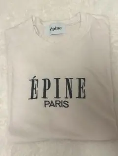 epine ロゴTシャツ ÉPINE PARIS embroidery tee white×ice blue | épine
