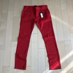 カラーパンツ　チノパン　メンズ　レッド　赤
