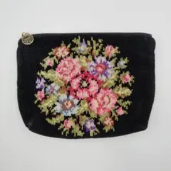 フェイラー　ポーチ　花柄　刺繍