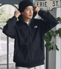 最終値下げNorth faceジップアップフーディパーカーBLACK Lサイズ