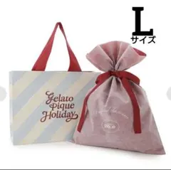 新品♡ジェラートピケ ラッピング巾着＆ショッパー Lサイズ 完売