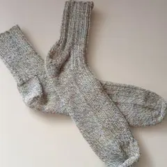 手編み靴下 ウール