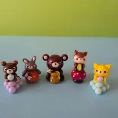 秋の動物置物　ハンドメイド
