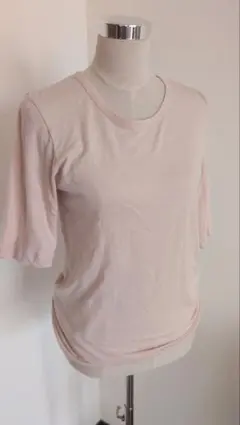 ネストローブ　 七分袖　 Tシャツ ピンク 　nest robe シアー素材のサムネイル