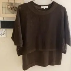 Groveメッシュニットプルオーバー⭐︎ノースリーブニット２点セットZIP