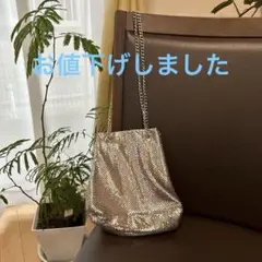 シルバーメタリックバッグ
