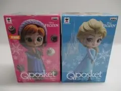 【未開封品】Qposket ディズニープリンセスフィギュア　アナ＆エルサ
