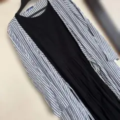 オールドマンズテーラーストライプ ロングリネン長袖はおりのサムネイル