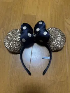 ディズニーカチューシャ　リボン　スパンコール