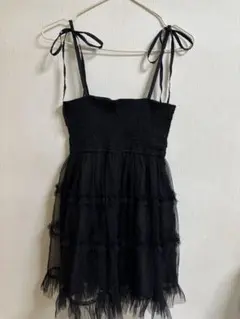 Emsexcite 黒 ティアードキャミワンピース チュニック