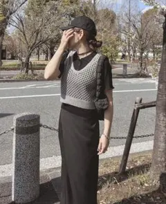 しまむら ラメニットベスト
